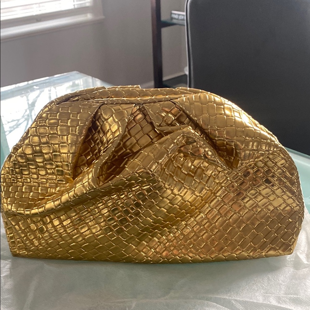Elegant Gold Clutch Bag